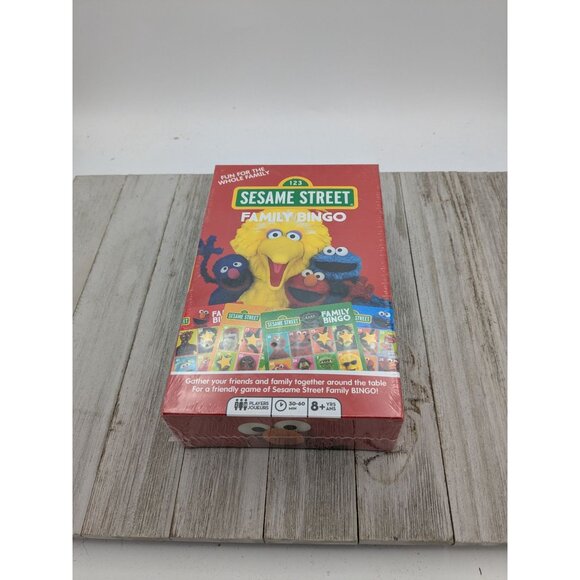 New Sesame Street Family Bingo Game 48 Bingo Cards 8 Unique Boards 150+ Pieces - Picture 1 of 5